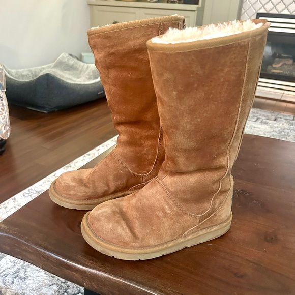 UGG Tall Knightsbridge Tan Boots size 36 - Picture 2 of 12